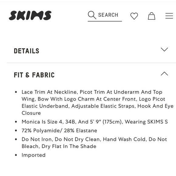 ❌SOLD❌ NWT Skims x Dolce & Gabbana Stretch Satin Triangle Bralette in Onyx - Picture 8 of 8